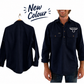 Mens long sleeve work shirt - Navy Blue