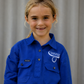 Kids long sleeve work shirt - Blue
