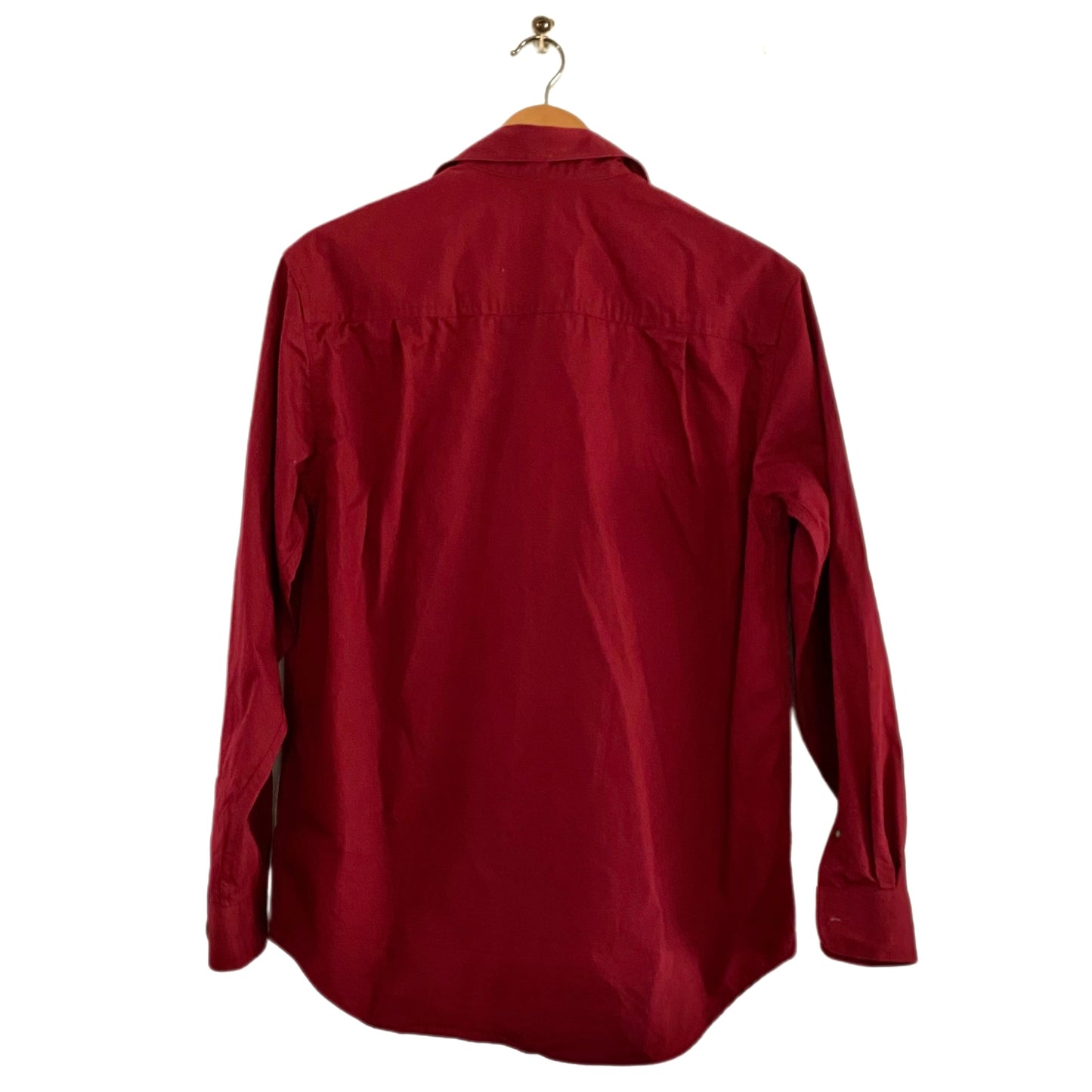 Mens long sleeve work shirt, no logo - Burgundy