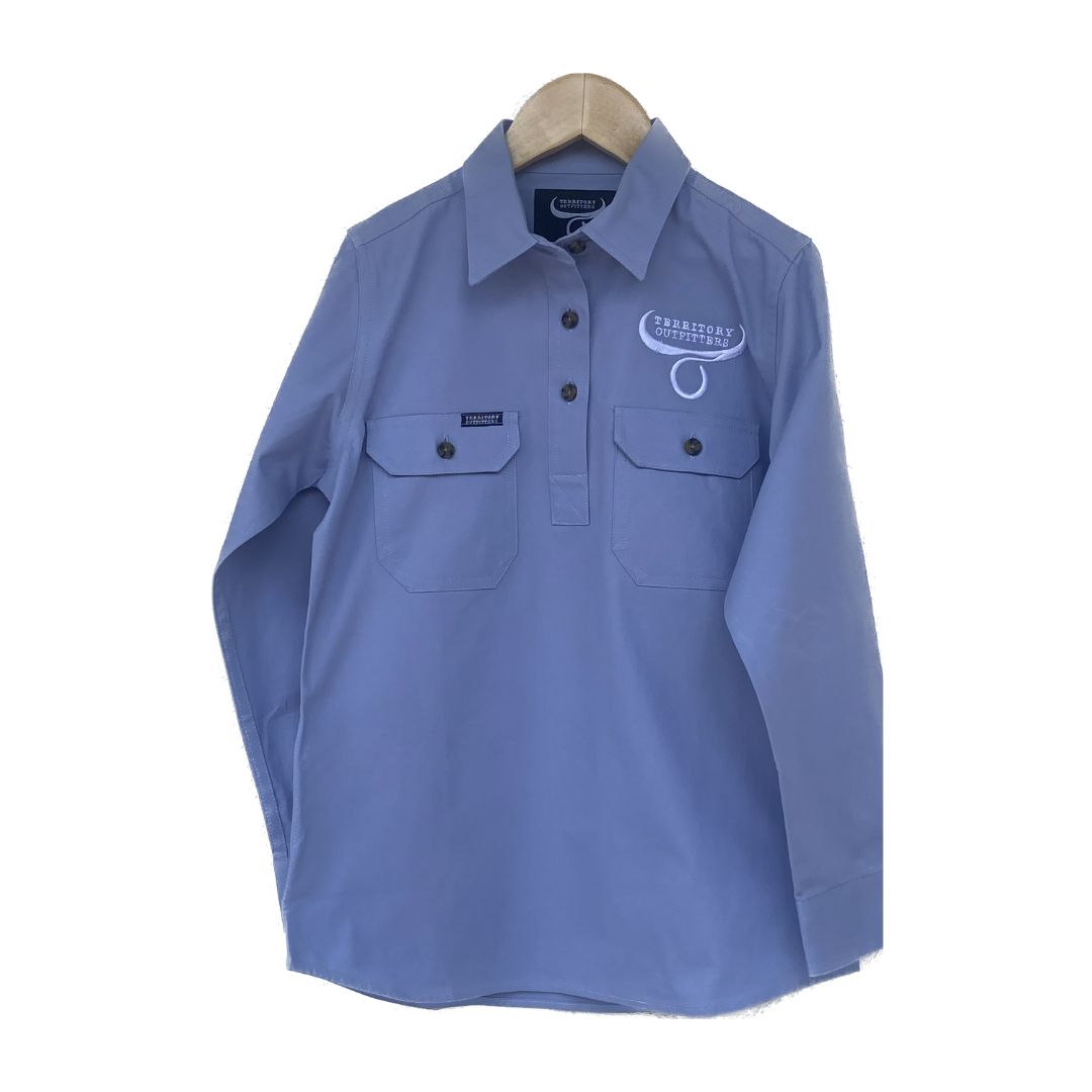 Kids long sleeve work shirt - Violet