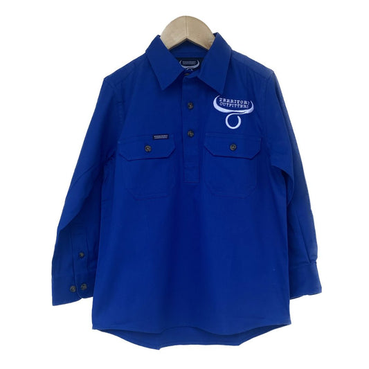 Kids long sleeve work shirt - Blue