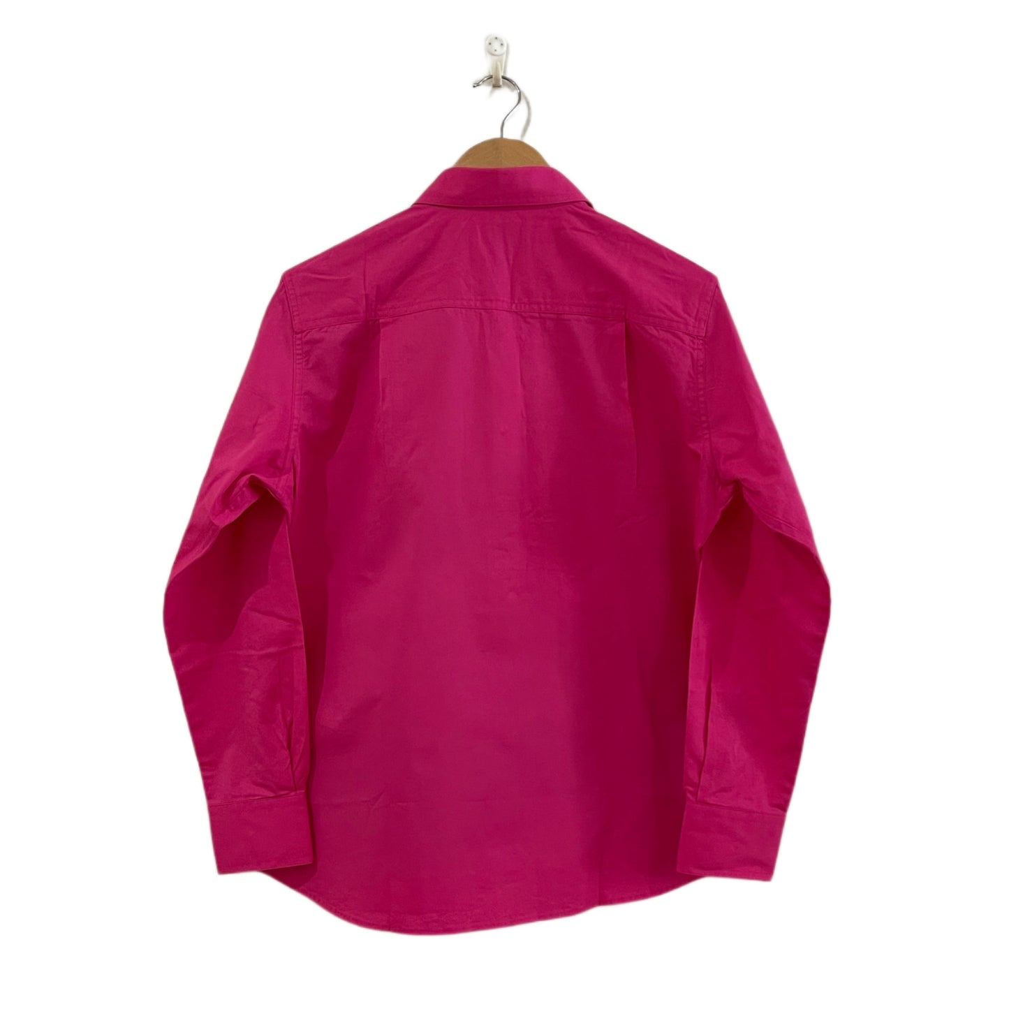 Womens long sleeve work shirt, no logo - Hot Pink