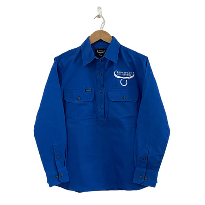 Womens long sleeve work shirt - Dark Blue