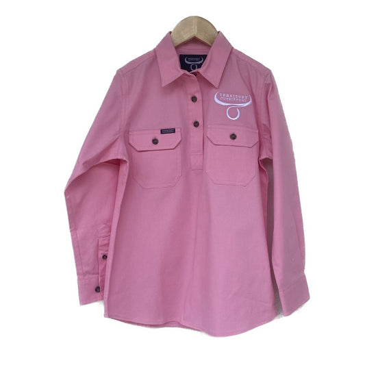 Womens long sleeve work shirt - Light Pink