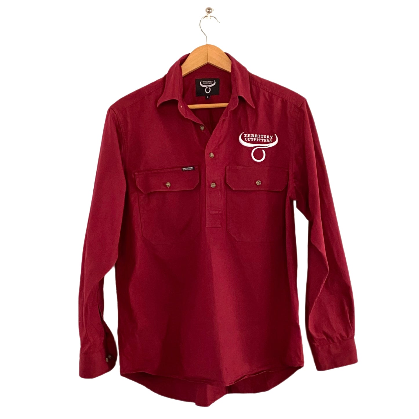 Mens long sleeve work shirt - Burgundy