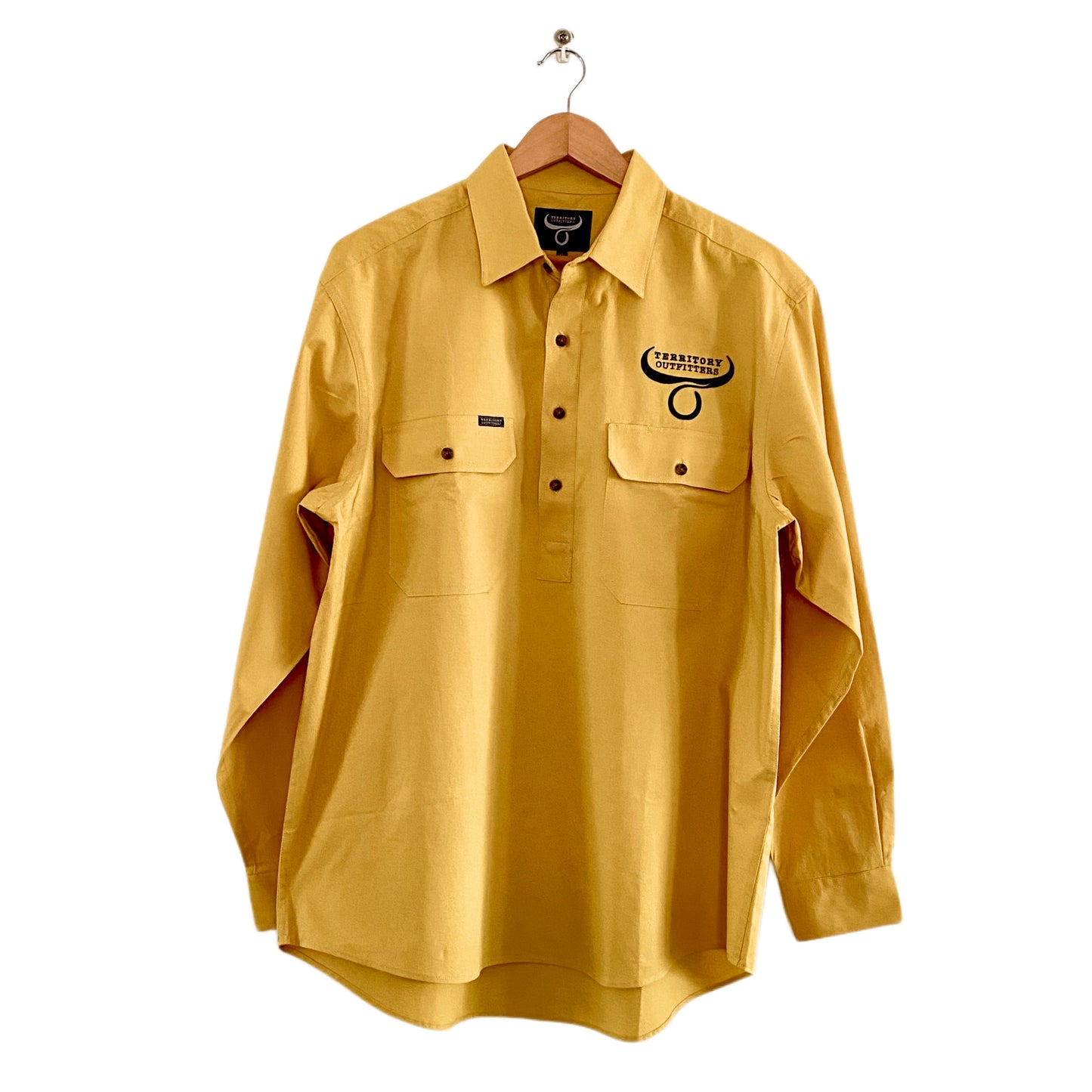 Mens long sleeve work shirt - Yellow