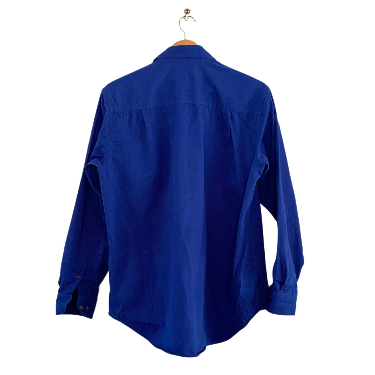 Mens long sleeve work shirt, no logo - Blue